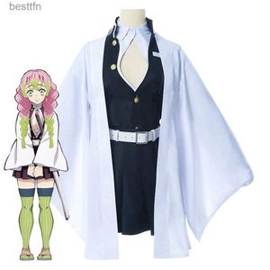 Temadräkt unisex anime cos demon slayer kanroji mitsuri cosplay kommer outfit halloween jul uniform anpassad sizel231013