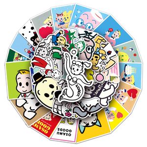 50 st japanska tidvattenmärke Creative Cartoon Graffiti Stickers PVC Scooter Diy Fashion Diary Waterproof Decoration