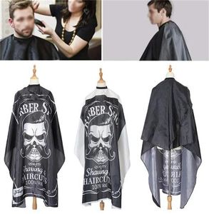 Frisör frisör Cape Retro Hair Cutting Cape svart vit kappa för att klippa hårstyling verktyg vattentätt förkläde för man frisyr