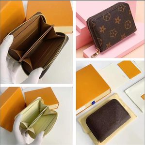Designers plånböcker klassiska knappar kvinnor män kort stil blixtlås plånböcker mjuk läder texturerat mode plånbok mynt handväska