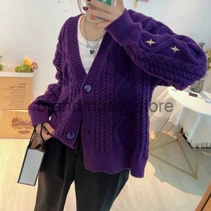 Damenpullover Warm Tay Red Star bestickter Cardigan Folk Crochet Cardigan Vintage SwifT Langarm Lor Slight Stretch Sweater Damen 2023 J231013