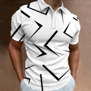 Polos masculinos simples camisetas polo para homens impressão barroca 3D Roupas de alta qualidade Designer de rua Tops