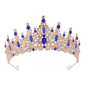 Panna młoda Crown Alloy Hair Ornament Suknia ślubna Rzoneston Włosy Korona Kolacja