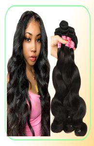 Gagaqueen Body Wave Human Hair Extensions Brasiliansk kroppsvåg Human Hår väver Peruansk Indian Human Hair Bundles7732437