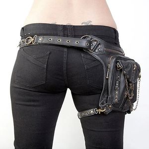 Sacos de cintura Vintage Steampunk Saco Steam Punk Retro Rock Gótico Retro Saco Goth Ombro Cintura Sacos Pacotes Estilo Vitoriano Mulheres Homens Perna Bag T8 231012