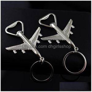 Key Rings Metal Airplane Bottle Opener Key Ring Plane Model Summer Beer Openers Keychain Holders Kitchen Bar Hand Tools Will And Sandy Dhmtk