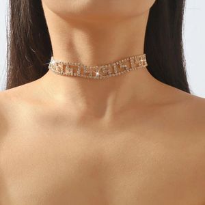 Anhänger Halsketten Zirkon Hohl Choker Halskette Für Frauen Design Europäischen Mode Trend Elegante Frau Charms Accesorios Party