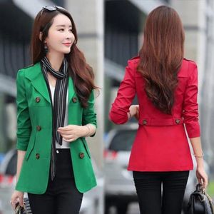 Women's Trench Coats Plus Size S-3XL Women Jacket Short Spring Autumn Winter Fashion Casual Elegant Slim Loose Office Work Windbreaker Coat