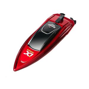 Navio 2.4 ghz mini 5 km/h rc barco de corrida rádio controle remoto navio de alta velocidade com luz led palma barco modelo de brinquedo de água de verão