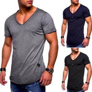 Tasarımcı Erkek Tişörtleri Yaz Günlük Topları Erkekler Kısa Kollu Tshirts V Yastık Erkek Tişört Men358E için İnce Fit Tişörtleri