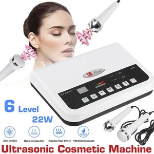 Dispositivos de cuidados faciais 2 em 1 aparelho de beleza ultrassônico massageador de olhos de alta frequência firmador levantamento branqueamento rejuvenescimento de rugas uso para rosto corpo 231012