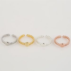 Everfast Whole 10pc Lot Cute Watch Shaped Rings Wired Band Silver Gold Rose Gold Plated Simple Fashion Ring For Women Girl Can3038