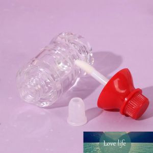 Partihandel 1 st 5 ml All-Match Novely Beverage Bottle Lip Gloss Tube flaska tom läppstift rör Plasten Transparent läppglansrör med färgglad lock