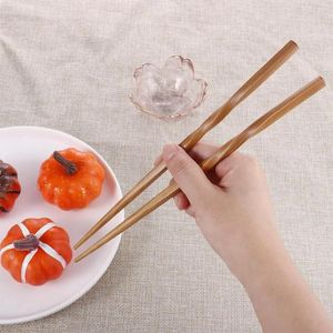 Chopsticks Japanese Style Korean återanvändbar naturlig färgglada icke-halktogvaror Tabelledarik Köksredskap
