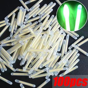 Accessori per la pesca 50100PCS Lucciole Bastone fluorescente Luce Galleggiante da pesca Canna da pesca Luci Bastone luminoso scuro Utile Bastone fluorescente da pesca 231013