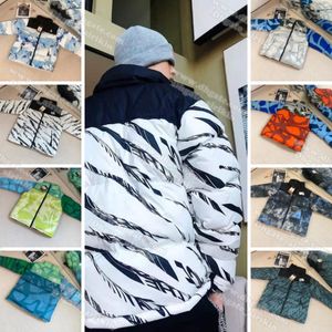 Designer northface puffer Down jacket womens Mens Embroidery pattern Color blocking down coat parka Outdoor thermal puffer jacket Zip-up printed face coat