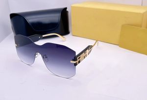 Damen-Sonnenbrille, Designer-Sonnenbrille für Damen, optional, polarisiert, UV400-Schutz, großer randloser Metallrahmen, F-Sonnenbrille