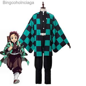 Theme Costume Kamado Tanjirou Cosplay Come Demon Slayer Halloween Anime Cosplay Cartoon Kimetsu No Yaiba Come For Kids For Adult GiftsL231013