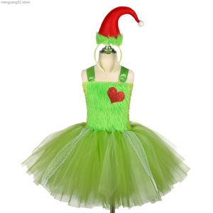Costume a tema Natale Vieni Vestito di Halloween Natale Vieni Verde Furry Mostro Grinch Party Vieni e fascia per bambini Abiti per bambini 12 anni T231013