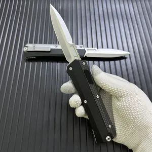 UT-models 184-10s Automatic Knife Double action M390 Carbon fiber Combat TR Auto Pocket Knives Self-Defense Micro Cutting Tools