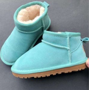 2024 Kinderschuhe Mädchen Stiefel Winter Warm Knöchel Kleinkind Jungen Bot Schwarz Rosa Schuh Kinder Schneestiefel Kinder Plüsch Ultra Mini Antelope Braun Neu U