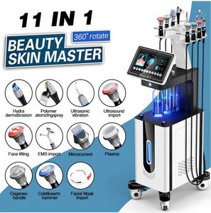 Kraftfull Hydra Dermabrasion Aqua Facial Machine 11 i 1 RF Ultrasonic Peel Hydro Dermabrasion Ansiktsskötsel Hydradermabrasion Beauty Machine