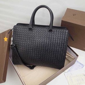 Новый мужской портфель Bottegaaaveneta, 38 см, на одно плечо, через плечо, повседневный, с двойной молнией, для деловых документов, компьютерная подарочная сумка для мужчин