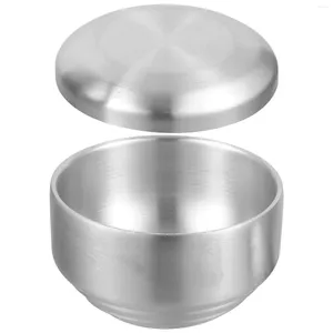 Bowls Kitchen Rice Bowl Soup Lid Small Supplies Stainless Steel Korean Kitchenware Home Metal Child