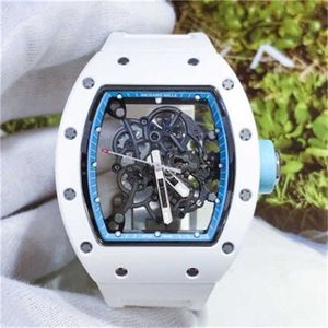 Mechanical Sports Watches Richarmill Męskie Zegarek na rękę Damskie Wris Watches Series Mens Manual Machinery 499 x 427 mm męskie zegarek RM055 White C WN-563J