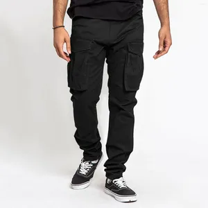 Herrenhose Cargo Relaxed Fit Soild Sporthose Jogger Jogginghose Outdoor mit Taschen Tether Straight Leg Long Pant