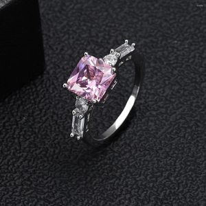 Wedding Rings Simple Design Jewelry Ring Beautiful Stone Women Cubic Zirconia