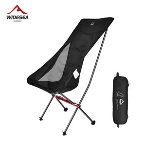 Camp Furniture Widesea Camping Fishing Folding Chair Tourist Beach Chaise Longue for Relaxing Foldable Leisure Travel Picnic 231012