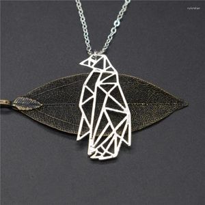 Pendant Necklaces Elfin Geometric Penguin Necklace Unique Fashionable Winter Women Jewellery