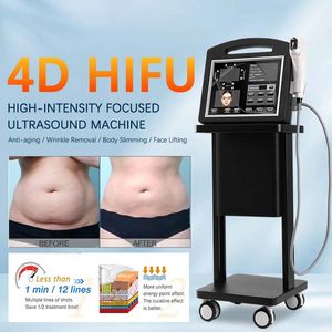 DHL gratis frakt 4D HIFU Machine 20000 skott högintensiv fokuserad ultraljud ansiktslyft rynka borttagning hud åtdragning kropp bantning skönhet salong