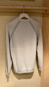 Mens Sweaters Winter loro piana Casual Grey Round Neck Long Sleeve Cashmere Sweaters