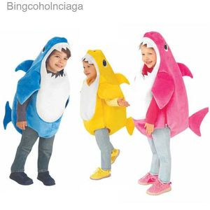 Tema kostym ny ankomst unisex småbarn familjhaj barn halloween 3 färger cosplay baby coml231013