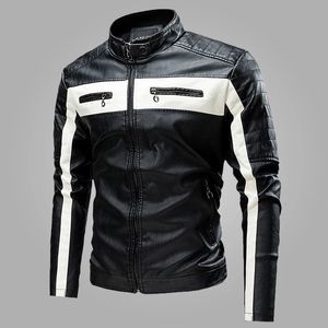 Herrläder faux motorcykeljacka män bombplan cyklist jackor päls designer kappa man fleece pilot vintage lyx svart överrock 231012