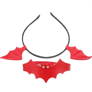 Bandanas Bat Headband Collar Festival Hair Accessories Bands Adult Halloween Womens Headpiece Costume Miss Black