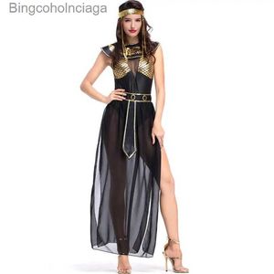 Tema Traje Medieval Rainha Cleópatra Vem para Mulheres Adultas Antigo Faraó Egípcio Cosplay Roupas Halloween Egito Princesa Fancy DressL231013