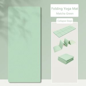 Yoga Mats TPE Pilates Reformer Mat Soft Foldable Gymnastics Breathable Portable Shockabsorbing Easy Clean Sports Equipment 231012