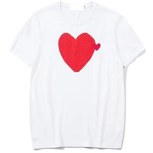 Gioca a T-shirt da uomo camicie firmate camicia a cuore rosso casual ricamo in cotone manica corta T-shirt estiva taglie asiatiche Magliette di alta quanlity Ricamo di alta qualità s10