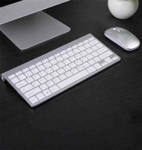 Mini bezprzewodowa klawiatura i zestaw myszy z wodoodpornym odbiornikiem USB 24 GHz dla laptopa Notebook Mac Apple PC komputer 217358748