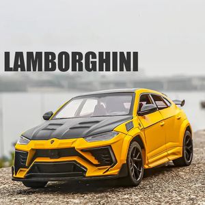Diecast Model Car 1 24 Lambos Urus Bison Mansory SUV Eloy Cast Toy Car Model Sound and Light Children's Toy Collectibles Birthday Present 231012