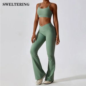 Yoga Outfit 2 Pieces Seamless Set Gym Clothes Sportswear Suits For Women Fitness Tracksuits Sports Bra Leggings Sport Suit 231012