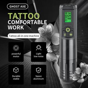 Tatueringsmaskin Tatueringsmaskin Pen Trådlös maximal kapacitet Batteri ihåligt kopp Motor Portable Tattoo Guns Permanent Makeup Machine for Body Art 231013