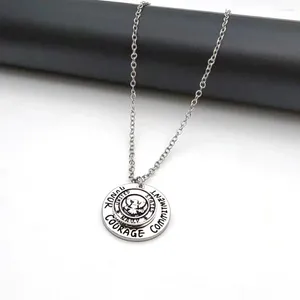 Pendant Necklaces HONOR COVRAGE COMMITMENT Necklace United States Navy National Embl Jewelry US Wife Girlfriend Fiance Gift