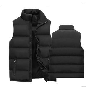 Gilet da uomo Gilet da uomo Gilet invernale Abbigliamento di marca Giacca calda termica senza maniche Giacche Gilet casual Cappotti antivento Cerniera Giù Otbst