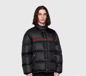 Jaqueta preta masculina jaqueta feminina jaqueta de rua qualidade inverno ao ar livre casaco térmico designer casaco colete parka premium jaqueta de três listras