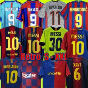 camisa de futebol finais Retro 96 97 98 99 08 09 10 11 12 15 18 19 RONALDINHO RIVALDO Iniesta maillot de foot Ibrahimovic Etoo Kluivert BarcelonaS RONALDO XAVI SUAZ HENRY