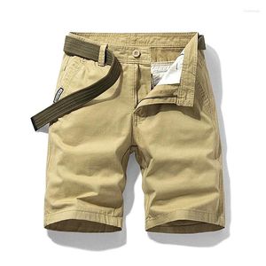 Men's Shorts Military Cargo Summer Casual Solid Cotton Khaki Short Pant Joggers Business Social Men Bermudas 2023